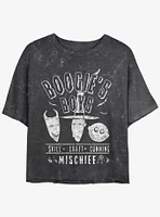 Disney The Nightmare Before Christmas Boogie's Boys Mineral Wash Girls Crop T-Shirt