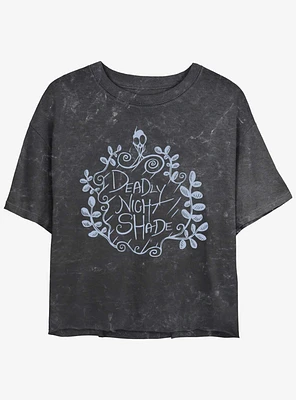 Disney The Nightmare Before Christmas Deadly Night Shade Mineral Wash Girls Crop T-Shirt