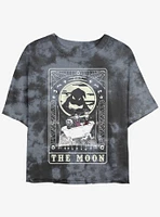 Disney The Nightmare Before Christmas Moon Tarot Card Tie-Dye Girls Crop T-Shirt