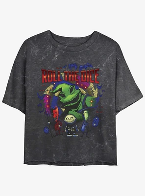 Disney The Nightmare Before Christmas Oogie Boogie Dice Mineral Wash Girls Crop T-Shirt