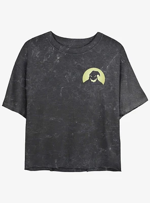 Disney The Nightmare Before Christmas Oogie Boogie Pocket Mineral Wash Girls Crop T-Shirt