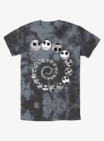 Disney The Nightmare Before Christmas Jack Emotions Spiraling Tie-Dye T-Shirt