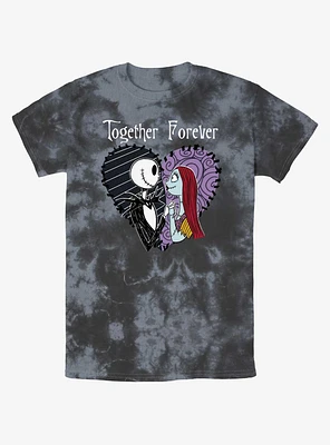 Disney The Nightmare Before Christmas Jack and Sally Together Forever Tie-Dye T-Shirt
