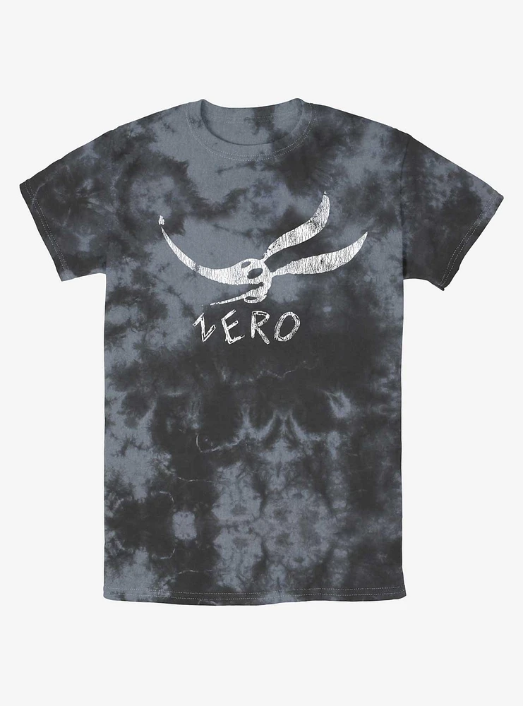 The Nightmare Before Christmas Zero Face Tie-Dye T-Shirt