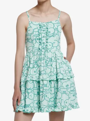 Keroppi Collage Ruffle Cami Dress