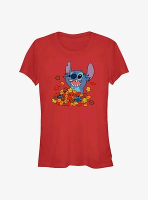 Disney Lilo & Stitch Leaf Pile Girls T-Shirt