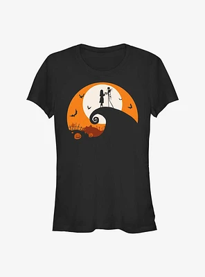 Disney The Nightmare Before Christmas Jack And Sally Haunt Hill Girls T-Shirt