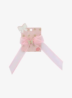 Bling Butterfly Pink Hair Bow