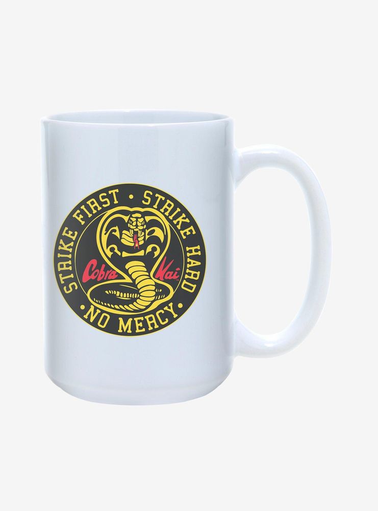 Cobra Kai Strike Hard, Strike First No Mercy Mug 15oz