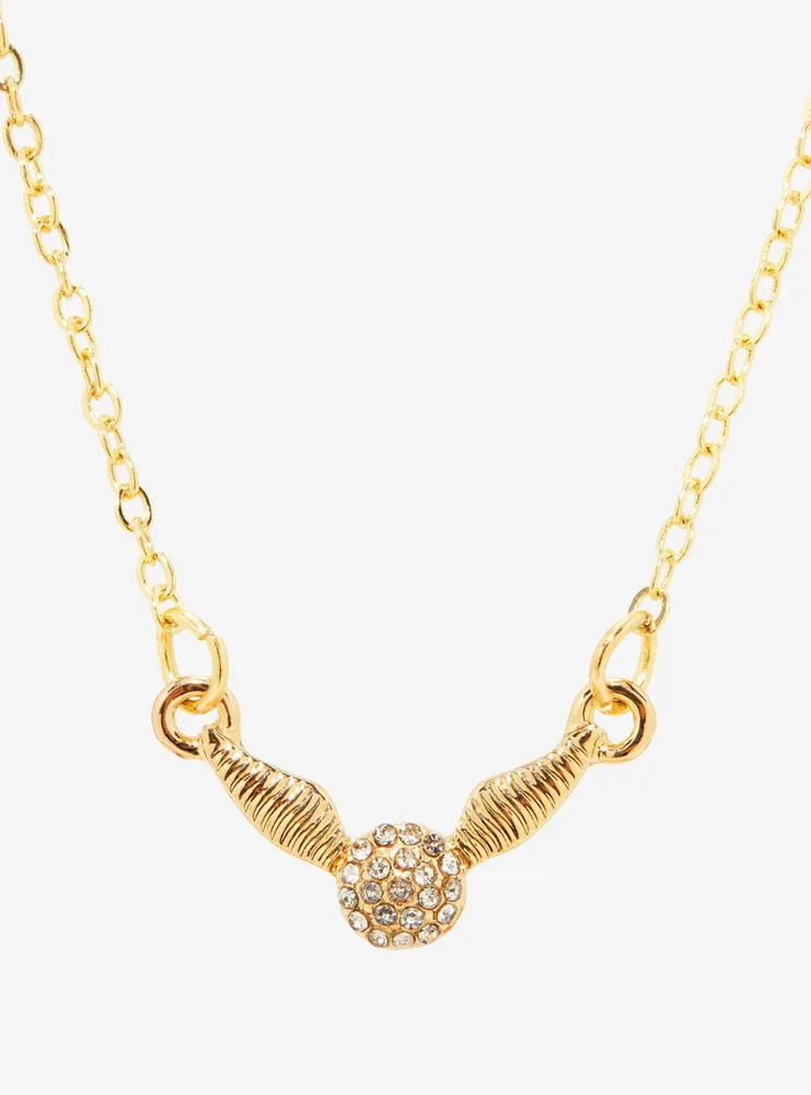 Harry Potter Golden Snitch Bejeweled Necklace