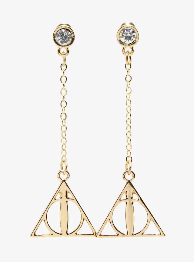 Hot Topic Harry Potter Deathly Hallows Bling Earrings