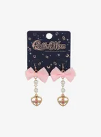 Sailor Moon Cosmic Heart Compact Bow Earrings
