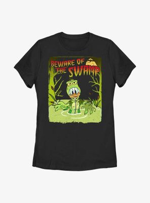 Disney Donald Duck Swamp Monster Poster Womens T-Shirt