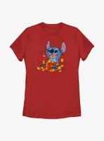 Disney Lilo & Stitch Leaf Pile Womens T-Shirt