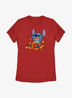 Disney Lilo & Stitch Leaf Pile Womens T-Shirt