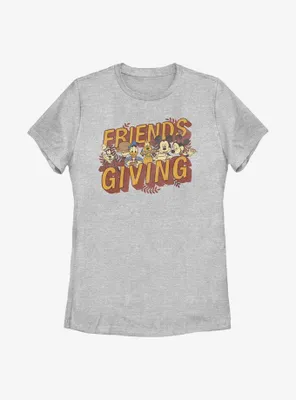 Disney Mickey Mouse Friendsgiving Womens T-Shirt