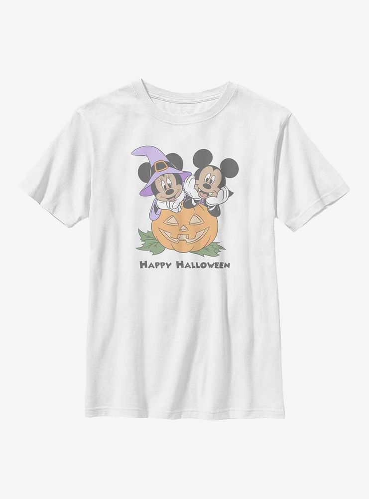 Disney Mickey Mouse & Minnie Happy Halloween Youth T-Shirt