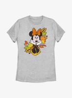 Disney Minnie Mouse Fall Leaves Womens T-Shirt