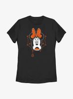 Disney Minnie Mouse Scared Webs Womens T-Shirt