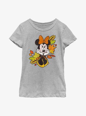 Disney Minnie Mouse Fall Leaves Youth Girls T-Shirt