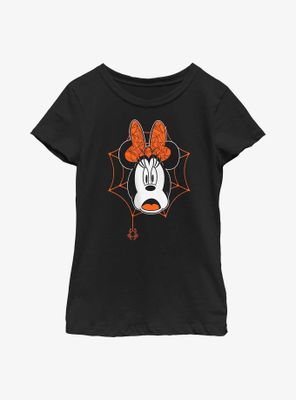 Disney Minnie Mouse Scared Webs Youth Girls T-Shirt