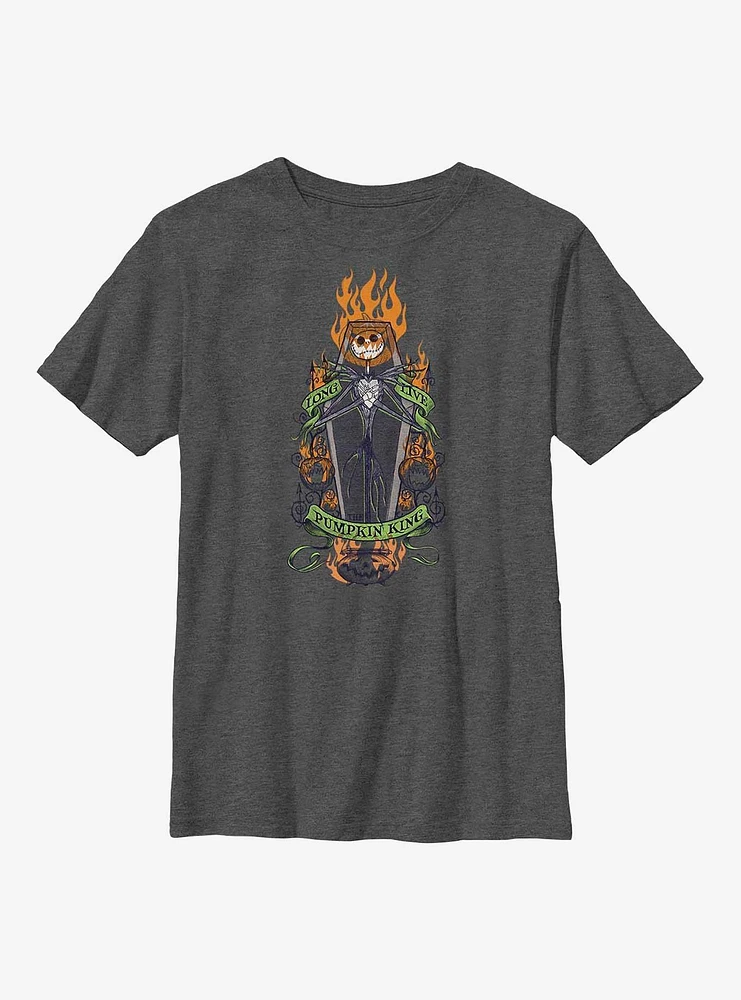 Disney Nightmare Before Christmas Long Live Pumpkin King Jack Youth T-Shirt