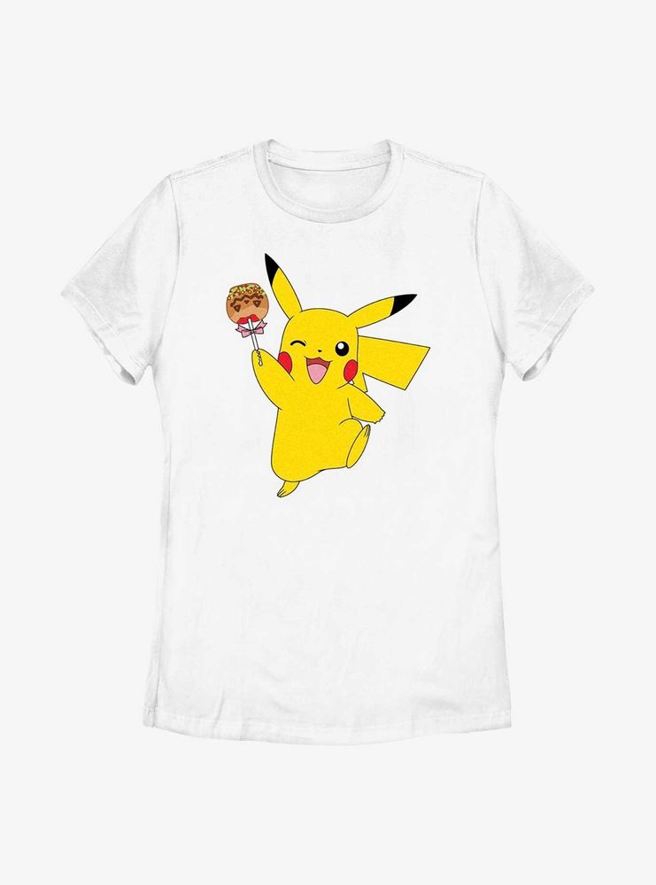 Pokemon Caramel Apple Pikachu Womens T-Shirt