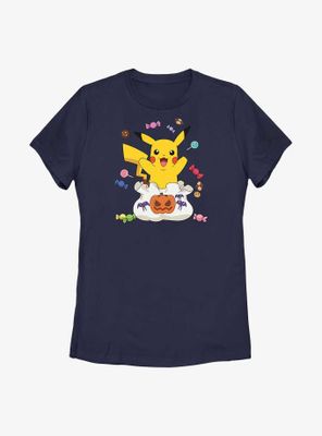 Pokemon Pikachu Halloween Candy Womens T-Shirt