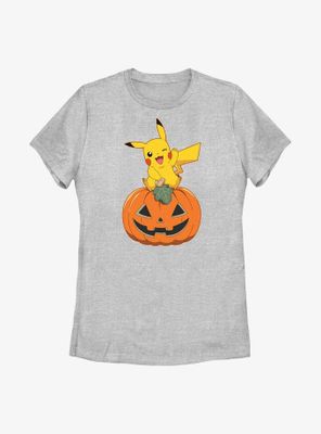 Pokemon Pikachu Pumpkin Womens T-Shirt
