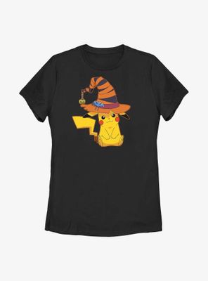Pokemon Pikachu Witch Hat Womens T-Shirt