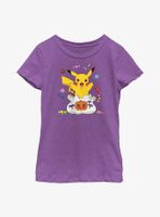 Pokemon Pikachu Halloween Candy Youth Girls T-Shirt