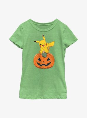 Pokemon Pikachu Pumpkin Youth Girls T-Shirt