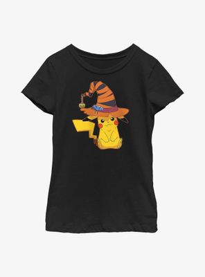 Pokemon Pikachu Witch Hat Youth Girls T-Shirt