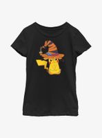Pokemon Pikachu Witch Hat Youth Girls T-Shirt