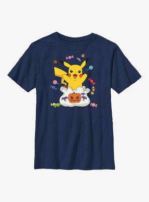 Pokemon Pikachu Halloween Candy Youth T-Shirt