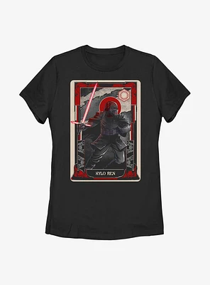Star Wars The Force Awakens Kylo Ren Tarot Card Womens T-Shirt