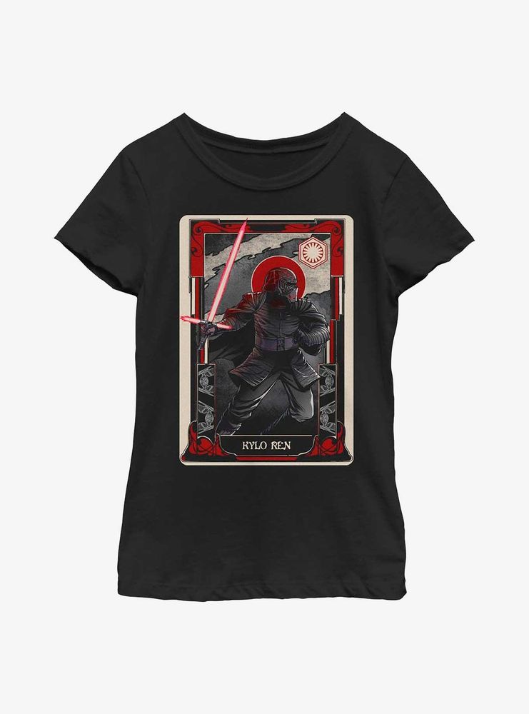 Star Wars The Force Awakens Kylo Ren Tarot Card Youth Girls T-Shirt