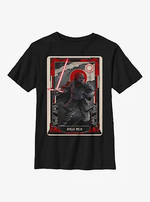 Star Wars The Force Awakens Kylo Ren Tarot Card Youth T-Shirt