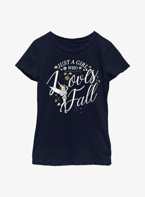 Disney Tinker Bell A Girl Loves Fall Youth Girls T-Shirt