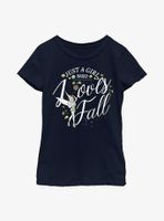 Disney Tinker Bell A Girl Loves Fall Youth Girls T-Shirt