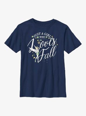 Disney Tinker Bell A Girl Loves Fall Youth T-Shirt
