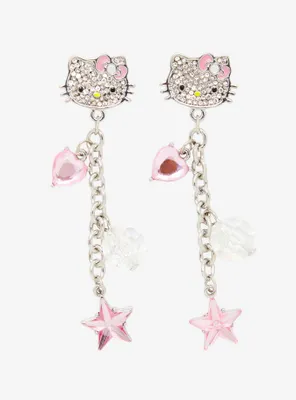 Hello Kitty Bling Drop Earrings
