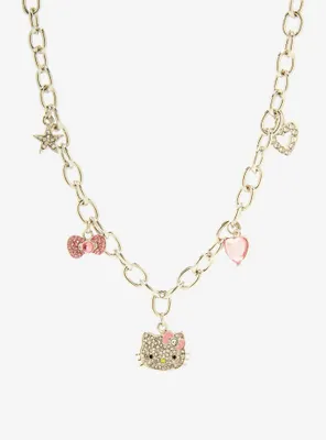 Hello Kitty Silver Bling Charm Necklace