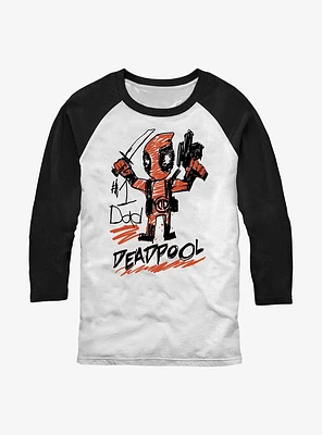 Marvel Deadpool Number One Dad Raglan T-Shirt