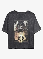 Star Wars Vader Raw Battle Mineral Wash Girls Crop T-Shirt