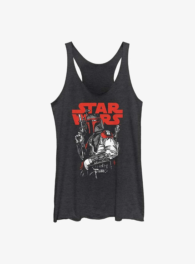 Star Wars Boba Fett Pose Girls Tank