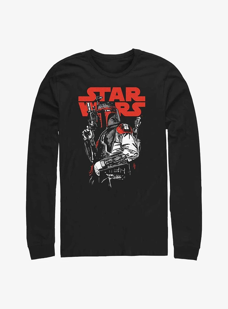 Star Wars Boba Fett Pose Long-Sleeve T-Shirt