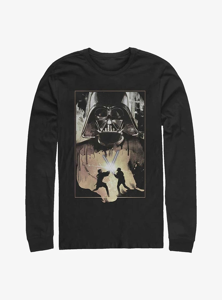 Star Wars Vader Raw Battle Long-Sleeve T-Shirt