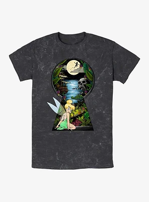 Disney Tinker Bell Keyhole To Neverland Mineral Wash T-Shirt