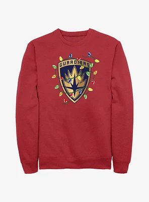 Marvel Guardians of the Galaxy Christmas Lights Badge Sweatshirt